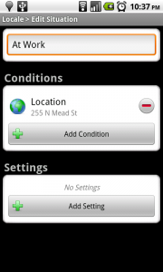 Adding the location Condition
